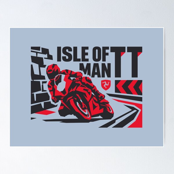 Item preview, Isle Of Man TT Motorcycle Racing Tourist Trophy Red Black Graphic    designed and sold by KiwiRider.