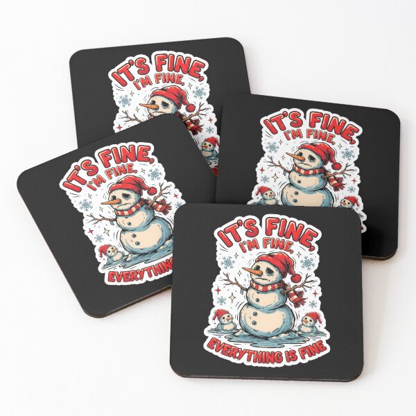 Item preview, It's Fine I'm Fine Everything is Fine Snowman Sarcastic designed and sold by Redgiant87x.