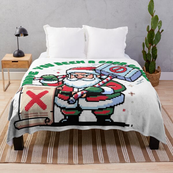 Item preview, santa bam hammer christmas have you been a good gamer pixel art designed and sold by samuzai.