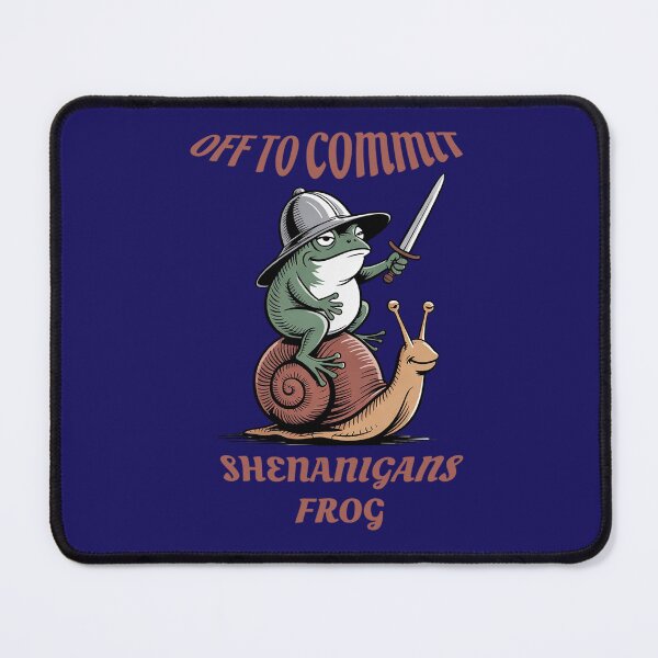 Item preview, Off to Commit Shenanigans Frog Funny Knight Meme designed and sold by Endless7Art.