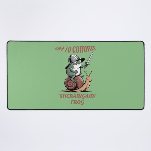 Item preview, Off to Commit Shenanigans Frog Funny Knight Meme designed and sold by Endless7Art.