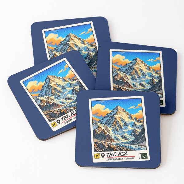 Item preview, TBT K2 Mountain Pakistan Karakoram Vintage Travel Art designed and sold by JEFFCORA.