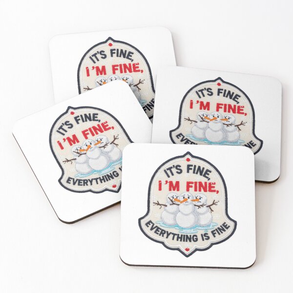 Item preview, It's Fine I'm Fine Everything is Fine Snowman Melting designed and sold by Redgiant87x.
