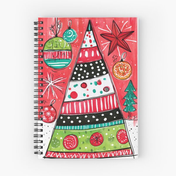 Item preview, Celebrate Christmas with a Geometric Tree, Striking Stripes, Festive Ornaments, and a Patterned Star designed and sold by OlfactoART Studio.