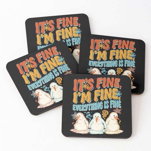 Item preview, It's Fine I'm Fine Everything is Fine Snowman Funny designed and sold by Redgiant87x.