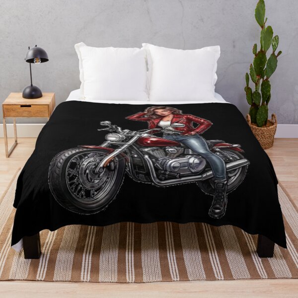 Item preview, Biker Girl Red Leather Jacket Motorcycle designed and sold by MaRCAStro.