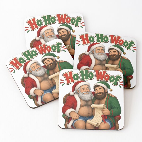 Item preview, Ho Ho Woof Gay Bear Santa Christmas Tom & Tony designed and sold by Tom&Tony.