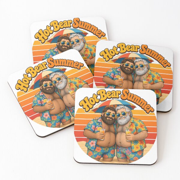 Item preview, Hot Bear Summer Retro Gay Bear Beach Tom & Tony designed and sold by Tom&Tony.