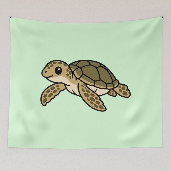 Item preview, Cute Cartoon Olive Ridley Turtle designed and sold by WildlifeDoodle.