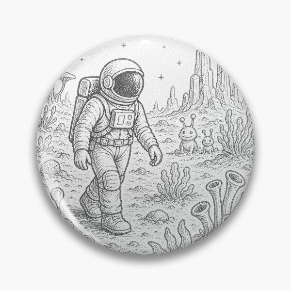 Item preview, Astronaut Exploring a Strange Alien World designed and sold by Pletho Design Forge.