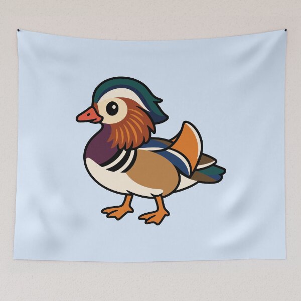 Item preview, Cute Cartoon Mandarin Duck designed and sold by WildlifeDoodle.