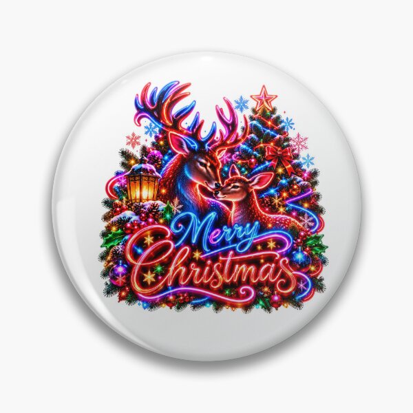Item preview, Neon Christmas Glow – Stag and Doe Festive Lights designed and sold by DansCreations42.