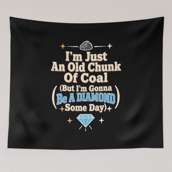 Item preview, Old Chunk Of Coal - Birthday Gift - Retro Country Music designed and sold by ERODED SELF.