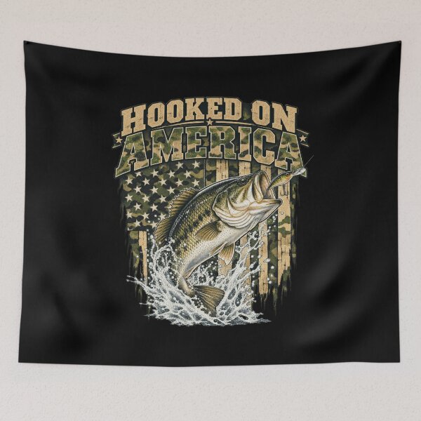 Item preview, Funny Classic Vintage Sunset Crest bass fishing camo designed and sold by adiencarteras.