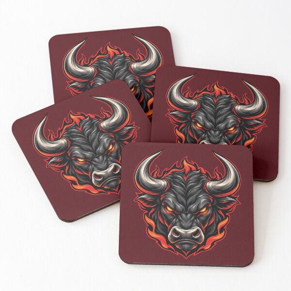 Item preview, Inferno Bull Esports Mascot – Fiery Angry Bull Gaming Logo designed and sold by MerlinWear.