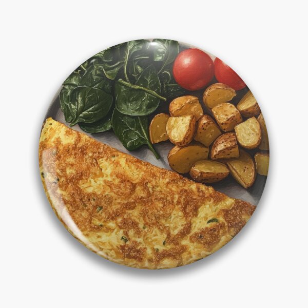 Item preview, Golden Cheese Omelet with Roasted Potatoes designed and sold by Shannon Hilson.