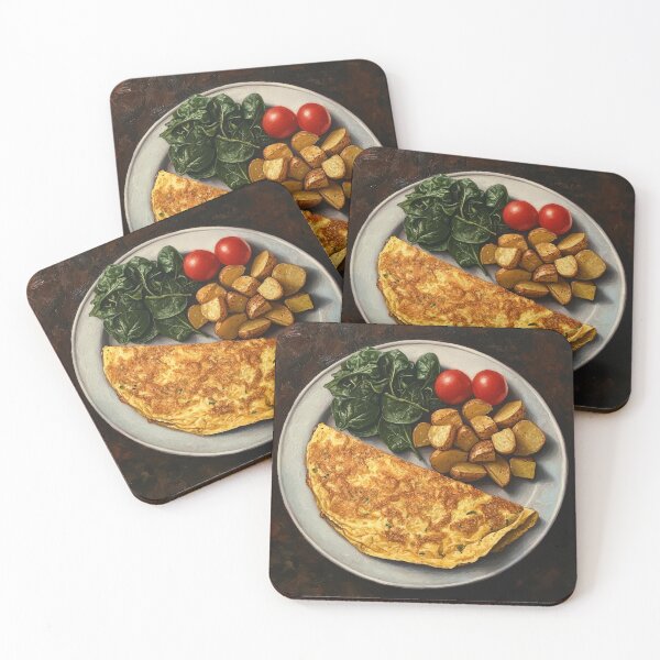Item preview, Golden Cheese Omelet with Roasted Potatoes designed and sold by Shannon Hilson.
