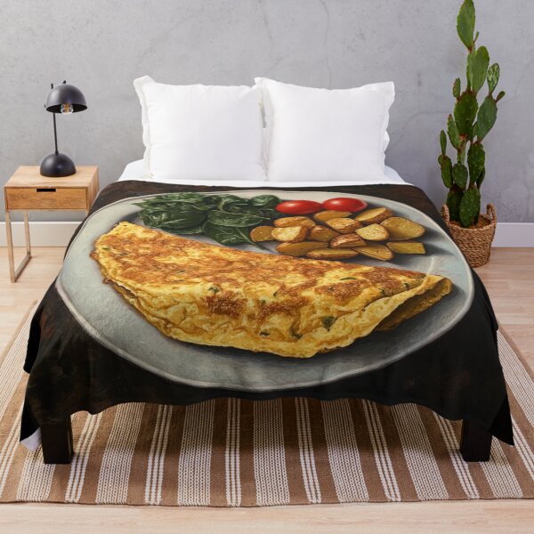 Item preview, Golden Cheese Omelet with Roasted Potatoes designed and sold by Shannon Hilson.