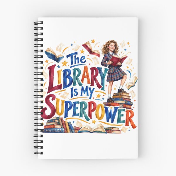 Item preview, Matilda - THE LIBRARY IS MY SUPERPOWER designed and sold by Lyric Vault - Rock on.
