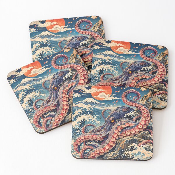 Item preview, The Great Octopus – Japanese Ocean Art designed and sold by Curio Meridian.