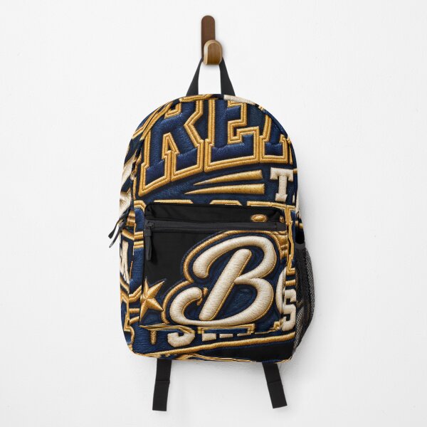 Item preview, Be the Reason the Group Chat Stays Active – Funny Group Chat Quote, Navy & Gold Varsity Embroidery Design designed and sold by Emoji Emblems.