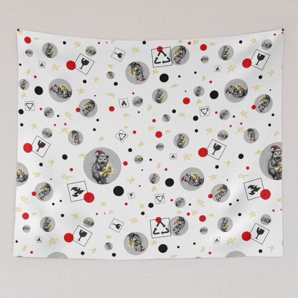 Item preview, Funny Christmas Screaming Opossum Animal Mixed Media HD Online Store designed and sold by bard-art.
