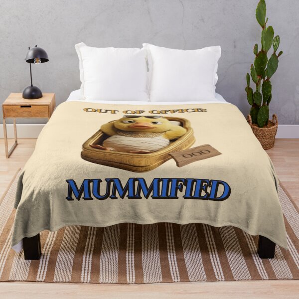 Item preview, Out Of Office Mummified Funny Duck Mummy Vacation Mode designed and sold by Pharaoh Funnies.