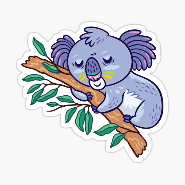 koalas in the eucalyptus forest Sticker