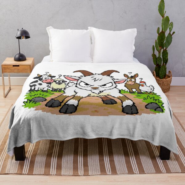 Item preview, Grumpy Goat Farm Animals Pixel Art designed and sold by NaturePixel.