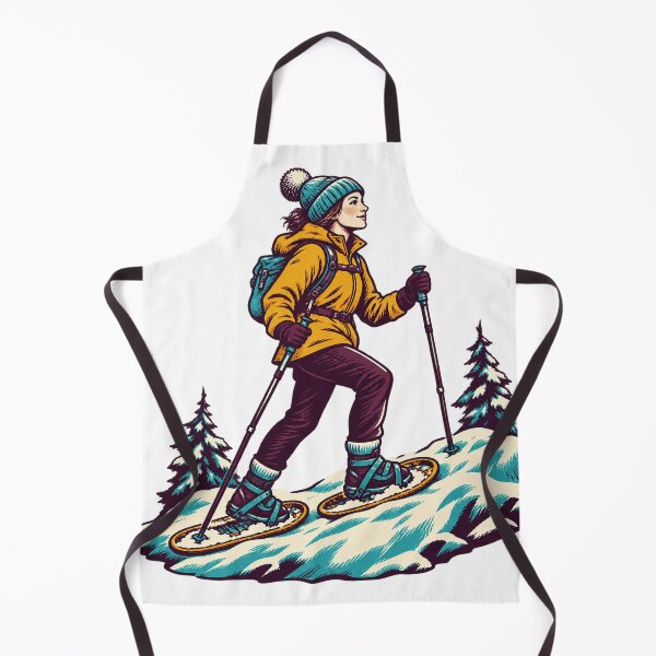 Item preview, Woman Snowshoe Hiker on a Winter Ridge designed and sold by Drip stamp.