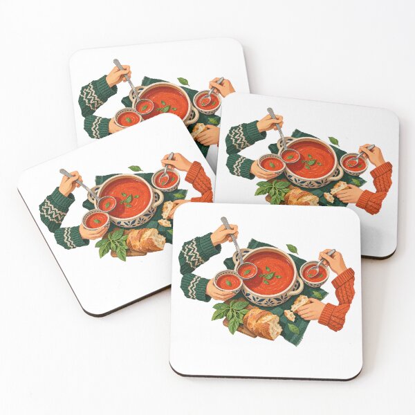 Item preview, Friends Sharing Tomato Soup and Bread designed and sold by Drip stamp.