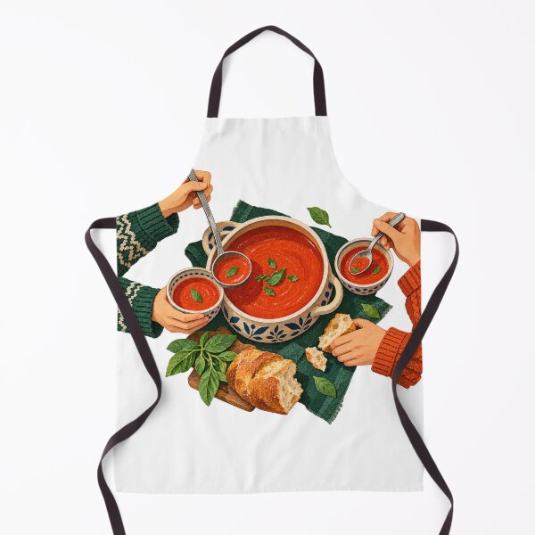 Item preview, Friends Sharing Tomato Soup and Bread designed and sold by Drip stamp.