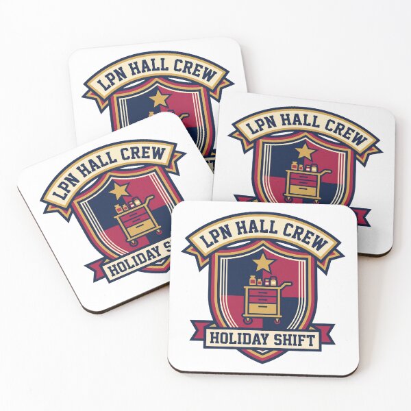 Item preview, LPN Hall Crew Holiday Shift Retro Collegiate Nurse designed and sold by Off Report Co.