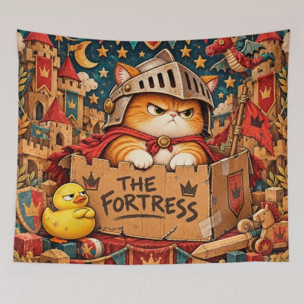 Item preview, The Fortress — Grumpy Cat Knight designed and sold by InkspiredArt.