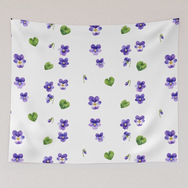 Item preview, Watercolor Violets and Leaves designed and sold by silviaol.