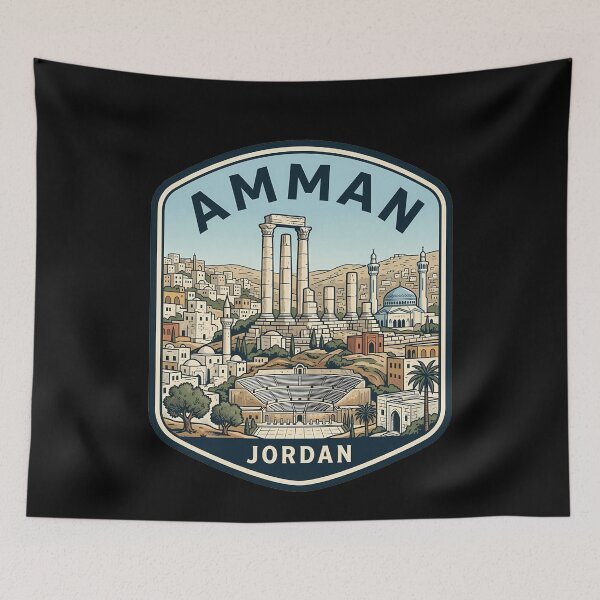 Item preview, Retro Amman Vintage Travel Badge designed and sold by k3rstman1.