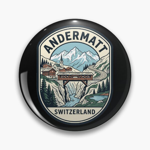 Item preview, Retro Andermatt Vintage Travel Badge designed and sold by k3rstman1.