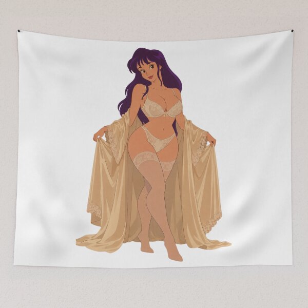 Item preview, Vintage Cartoon Pin-Up in Ivory Lace Lingerie designed and sold by  Hollow Moon Studios..