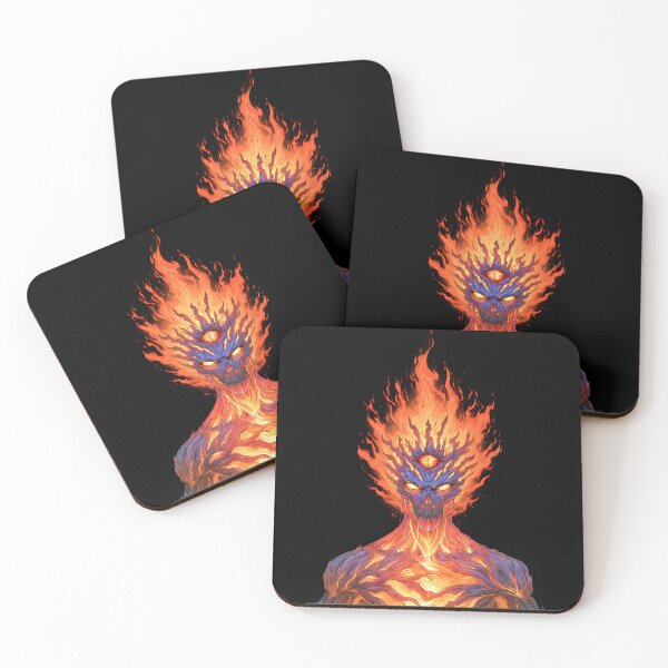 Item preview, Cosmic Fire Demon Third Eye Surreal Art designed and sold by Lunat1kk.