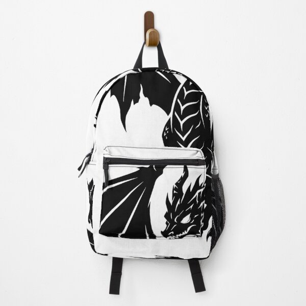 Item preview, Standing Black Dragon Silhouette Tattoo – Solid Winged Dragon Profile Gothic Art designed and sold by DragonSerpent Ink.