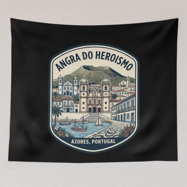Item preview, Retro Angra Do Heroismo Vintage Travel Badge designed and sold by k3rstman1.
