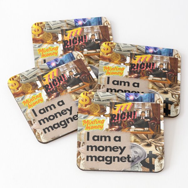 Item preview, Money Magnet Aesthetic Vision Board Collage Art designed and sold by blairvina9028.