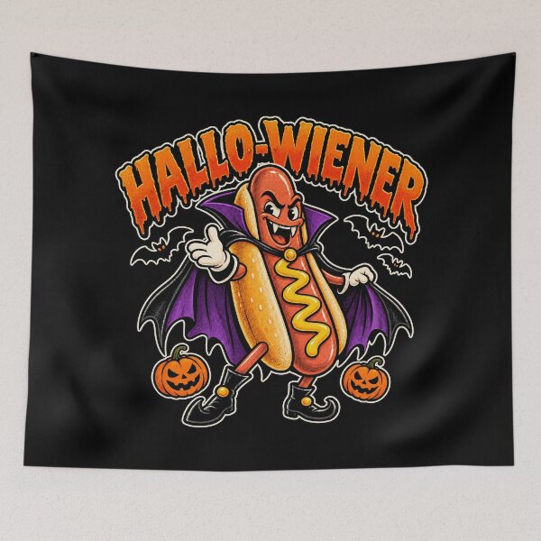 Item preview, Hallo-Wiener – Funny Vampire Hot Dog designed and sold by gahteeriffico.