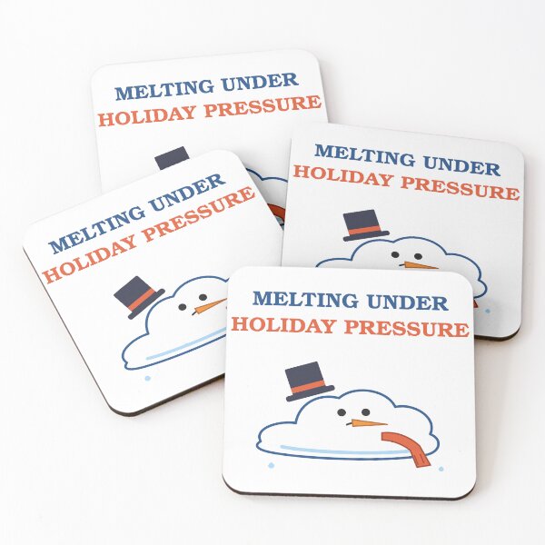 Item preview, Melting Under Holiday Pressure Snowman designed and sold by rabodalt.