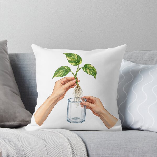 Item preview, Hands Holding a Rooted Pothos Cutting designed and sold by Drip stamp.