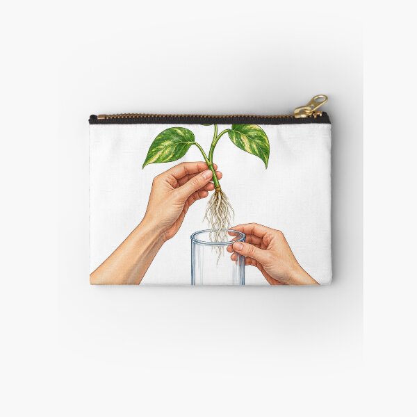 Item preview, Hands Holding a Rooted Pothos Cutting designed and sold by Drip stamp.