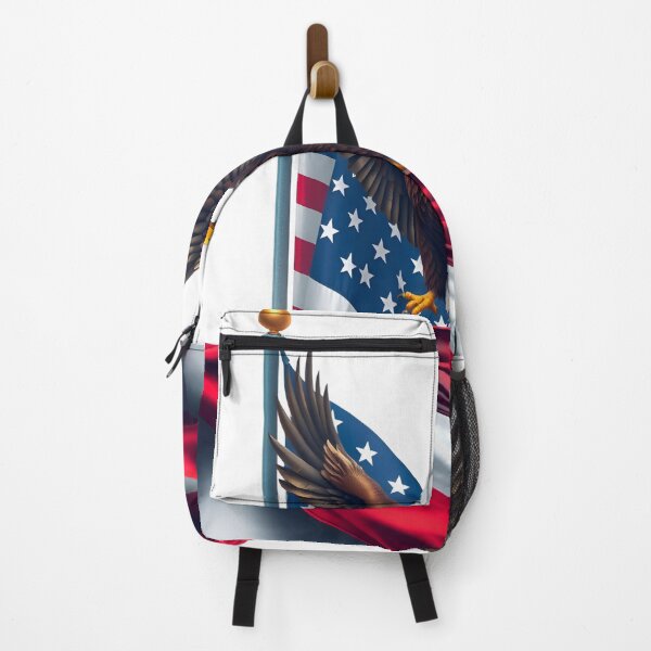 Item preview, Bald Eagle Spreading Wings Over American Flag designed and sold by CASASIS_MERCH.