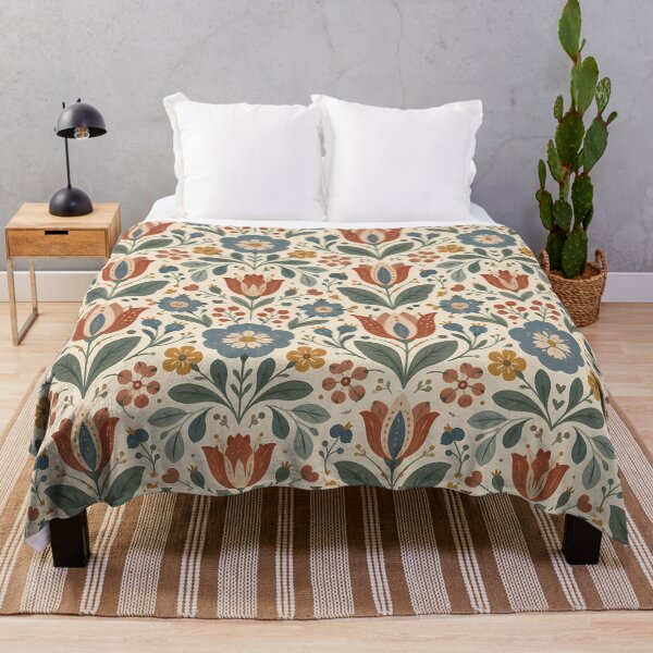 Item preview, Vintage Tulip Folk Floral Pattern designed and sold by Apex Designs.