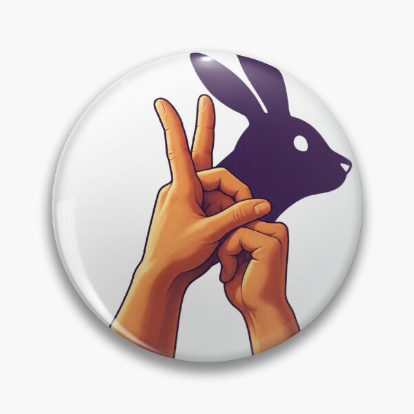 Item preview, Hands Making a Violet Rabbit Shadow designed and sold by Drip stamp.