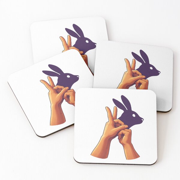 Item preview, Hands Making a Violet Rabbit Shadow designed and sold by Drip stamp.